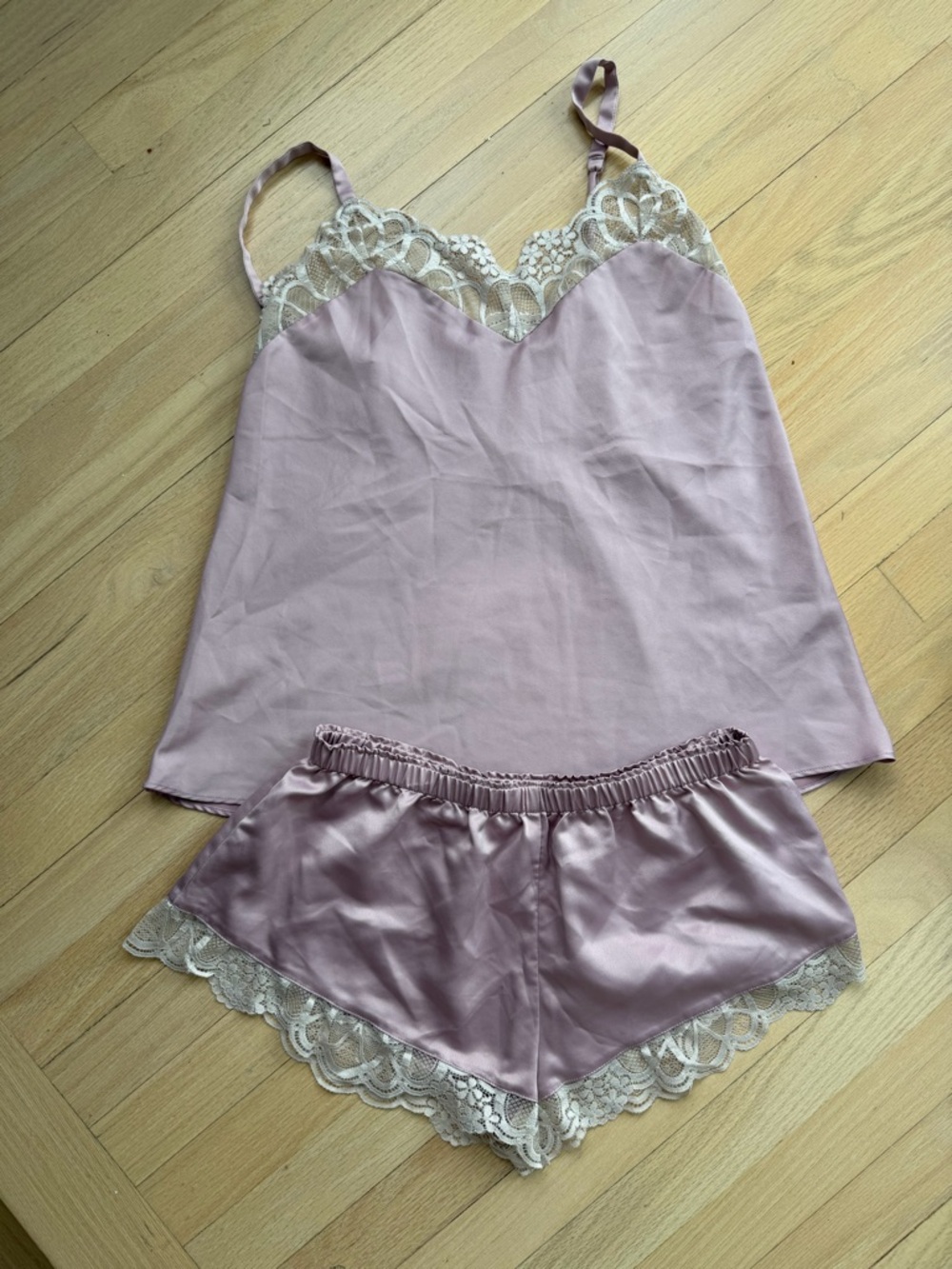 Flora Nikrooz Satin Cami & Short Set - Mauve/ bright lilac